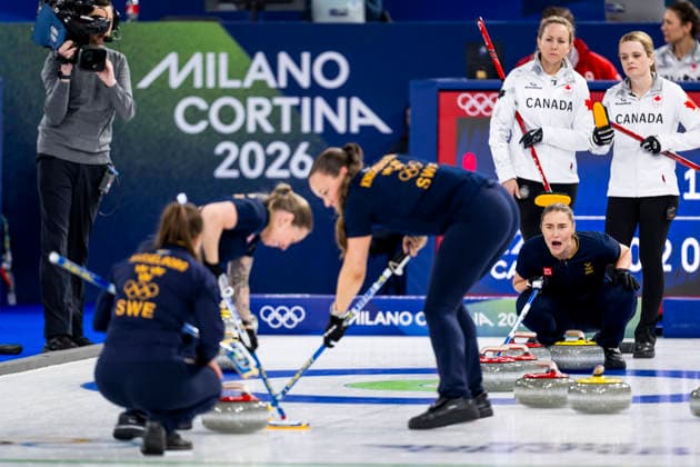 260217 Sara McManus of Sweden competes in a women s round robin curling match between Sweden and Canada during day 11 of the 2026 Winter Olympics on February 17, 2026 in Cortina. Photo: Jon Olav Nesvold BILDBYRAN COP 217 JE0123 curling Olympic Games, Olympische Spiele, Olympia, OS olympics winter olympics os ol olympiska spel vinter-os olympiske leker milano cortina 2026 milan cortina 2026 milano cortina 2026 olympic games milano cortina 2026 winter olympic games milano cortina-os milano cortina-ol vinter-ol 11 bbeng kanada sverige dam *** 260217 Sara McManus of Sweden competes in a women s round robin curling match between Sweden and Canada during day 11 of the 2026 Winter Olympics on February 17, 2026 in Cortina Photo Jon Olav Nesvold BILDBYRAN COP 217 JE0123 curling olympic games olympics winter olympics os ol olympiska spel vinter os olympiske leker milano cortina 2026 milan cortina 2026 milano cortina 2026 olympic games milano cortina 2026 winter olympic games milano cortina os milano cortina ol vinter ol 11 bbeng kanada sverige dam  Copyright: JONxOLAVxNESVOLD BB260217JE044