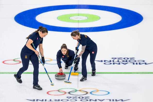 260217 Agnes Knochenhauer, Anna Hasselborg and Sofia Scharback of Sweden compete in a women s round robin curling match between Sweden and Canada during day 11 of the 2026 Winter Olympics on February 17, 2026 in Cortina. Photo: Jon Olav Nesvold BILDBYRAN COP 217 JE0123 curling Olympic Games, Olympische Spiele, Olympia, OS olympics winter olympics os ol olympiska spel vinter-os olympiske leker milano cortina 2026 milan cortina 2026 milano cortina 2026 olympic games milano cortina 2026 winter olympic games milano cortina-os milano cortina-ol vinter-ol 11 bbeng kanada sverige dam *** 260217 Agnes Knochenhauer, Anna Hasselborg and Sofia Scharback of Sweden compete in a women s round robin curling match between Sweden and Canada during day 11 of the 2026 Winter Olympics on February 17, 2026 in Cortina Photo Jon Olav Nesvold BILDBYRAN COP 217 JE0123 curling olympic games olympics winter olympics os ol olympiska spel vinter os olympiske leker milano cortina 2026 milan cortina 2026 milano cortina 2026 olympic games milano cortina 2026 winter olympic games milano cortina os milano cortina ol vinter ol 11 bbeng kanada sverige dam  Copyright: JONxOLAVxNESVOLD BB260217JE060
