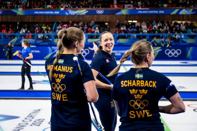 260217 Sara McManus, Agnes Knochenhauer and Sofia Scharback of Sweden compete in a women s round robin curling match between Sweden and Canada during day 11 of the 2026 Winter Olympics on February 17, 2026 in Cortina. Photo: Jon Olav Nesvold BILDBYRAN COP 217 JE0123 curling Olympic Games, Olympische Spiele, Olympia, OS olympics winter olympics os ol olympiska spel vinter-os olympiske leker milano cortina 2026 milan cortina 2026 milano cortina 2026 olympic games milano cortina 2026 winter olympic games milano cortina-os milano cortina-ol vinter-ol 11 bbeng kanada sverige dam *** 260217 Sara McManus, Agnes Knochenhauer and Sofia Scharback of Sweden compete in a women s round robin curling match between Sweden and Canada during day 11 of the 2026 Winter Olympics on February 17, 2026 in Cortina Photo Jon Olav Nesvold BILDBYRAN COP 217 JE0123 curling olympic games olympics winter olympics os ol olympiska spel vinter os olympiske leker milano cortina 2026 milan cortina 2026 milano cortina 2026 olympic games milano cortina 2026 winter olympic games milano cortina os milano cortina ol vinter ol 11 bbeng kanada sverige dam  Copyright: JONxOLAVxNESVOLD BB260217JE080