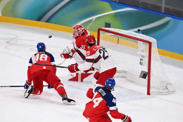 Winter Olympics - Ice hockey, Eishockey Men Czechia vs Denmark - Qualification Play-off Match Ice Hockey Men Czechia vs Denmark - Qualification Play-off on day eleven of the Milano Cortina 2026 Winter Olympic Games, Olympische Spiele, Olympia, OS on February 17, 2026 in Milan, Italy. Photo by JMP ABACAPRESS.COM Milan Italy  Copyright: xJMP ABACAx