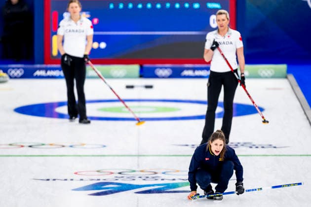 260217 Anna Hasselborg of Sweden competes in a women s round robin curling match between Sweden and Canada during day 11 of the 2026 Winter Olympics on February 17, 2026 in Cortina. Photo: Jon Olav Nesvold BILDBYRAN COP 217 JE0123 curling Olympic Games, Olympische Spiele, Olympia, OS olympics winter olympics os ol olympiska spel vinter-os olympiske leker milano cortina 2026 milan cortina 2026 milano cortina 2026 olympic games milano cortina 2026 winter olympic games milano cortina-os milano cortina-ol vinter-ol 11 bbeng kanada sverige dam *** 260217 Anna Hasselborg of Sweden competes in a women s round robin curling match between Sweden and Canada during day 11 of the 2026 Winter Olympics on February 17, 2026 in Cortina Photo Jon Olav Nesvold BILDBYRAN COP 217 JE0123 curling olympic games olympics winter olympics os ol olympiska spel vinter os olympiske leker milano cortina 2026 milan cortina 2026 milano cortina 2026 olympic games milano cortina 2026 winter olympic games milano cortina os milano cortina ol vinter ol 11 bbeng kanada sverige dam  Copyright: JONxOLAVxNESVOLD BB260217JE106