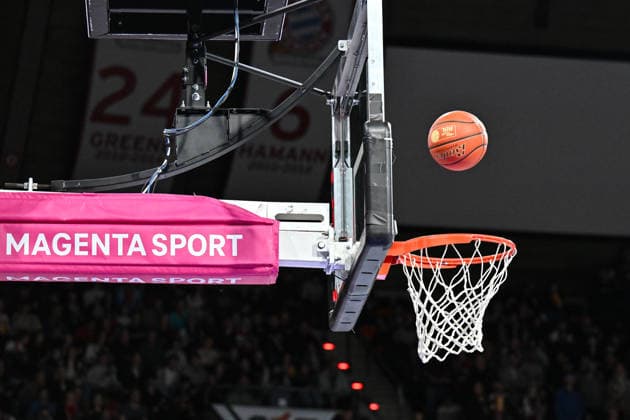 easyCredit BBL FC Bayern München Skyliners Frankfurt, 17 02 2026 MUNICH, GERMANY 17 FEBRUARY in picture Basketball, basket, Magenta Sport, Magentasport, symbol picture, symbol photo during the match between FC Bayern München and Skyliners Frankfurt on matchday 21 of the easyCredit BBL at BMW Park Copyright: xBEAUTIFULxSPORTS Goldbergx