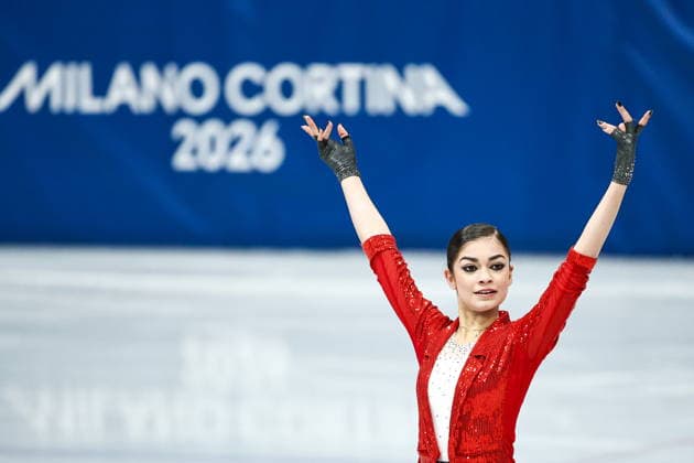 ITALY, MILAN - FEBRUARY 17, 2026: AIN athlete Adeliia Petrosian from Russia performs her routine in the women s singles short programme at the 2026 Winter Olympic Games, Olympische Spiele, Olympia, OS at Milano Ice Skating Arena 2026 Winter Olympics: Figure skating, Eiskunstlauf  - ZUMAt113 20260217_zaa_t113_428 Copyright: xMikhailxTereshchenkox