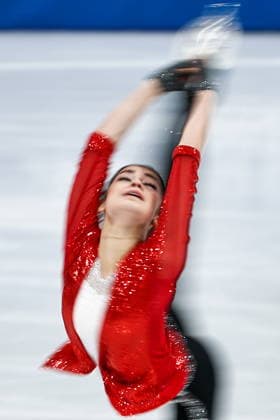 ITALY, MILAN - FEBRUARY 17, 2026: AIN athlete Adeliia Petrosian from Russia performs her routine in the women s singles short programme at the 2026 Winter Olympic Games, Olympische Spiele, Olympia, OS at Milano Ice Skating Arena. Mikhail Tereshchenko TASS  88857549