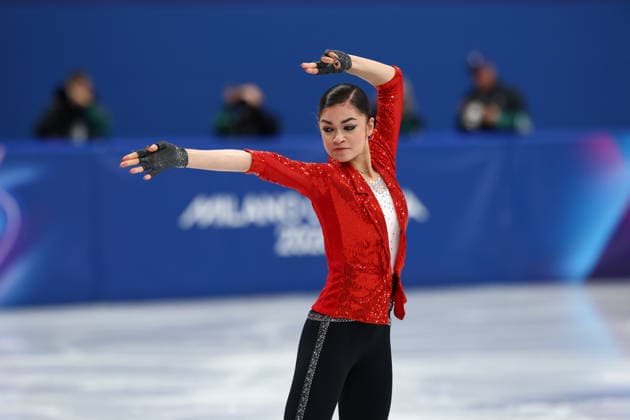 February 17, 2026, Milan, Lombardy, Italy: ADELIIA PETROSIAN of the Individual Neutral Athletes (AIN) skates her Women s Single Skating free program in the Figure skating, Eiskunstlauf at the Milano Cortina 2026 Winter Olympic Games, Olympische Spiele, Olympia, OS Olympics 2026: Milano Cortina: Figure Skating Women Single Skating  - ZUMAc179 20260217_oly_c179_146 Copyright: xMickaelxChavetx