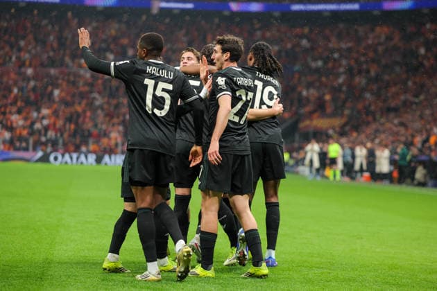2026-02-17 Galatasaray SK v Juventus FC - UEFA Champions League 2025 26 League Knockout Play-off First Leg ISTANBUL, TURKEY - FEBRUARY 17: Pierre Kalulu of Juventus FC, Andrea Cambiaso of Juventus FC during the UEFA Champions League 2025 26 League Knockout Play-off First Leg match between Galatasaray SK and Juventus FC at Rams Park Stadium on February 17, 2026 in Istanbul, Turkey. (Photo by BSR Agency) Istanbul Turkey Content not available for redistribution in The Netherlands directly or indirectly through any third parties. Copyright: xBSRxAgencyx