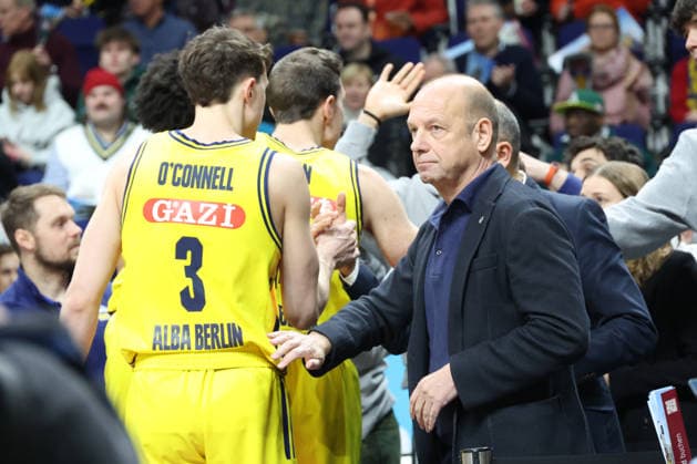 DEU, easyCredit BBL, ALBA vs Hamburg, 17 02 2026, Uber Arena, Berlin, DEU, easyCredit BBL, ALBA vs Hamburg, in the picture manager Marko Baldi ALBA Berlin nordphotoxGmbHx xEngler nph00076