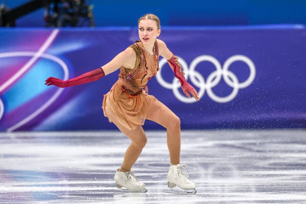 Milano Cortina 2026 Winter Olympics MILAN, ITALY - FEBRUARY 17: Alexandra Feigin of Bulgaria performs during the Women s Single Skating Short Program in the Figure skating, Eiskunstlauf at the Milano Cortina 2026 Winter Olympic Games, Olympische Spiele, Olympia, OS at Milano Ice Skating Arena on February 17, 2026 in Milan, Italy. Shunik Denisovich Anadolu Milan Italy. Editorial use only. Please get in touch for any other usage.  Copyright: x2026xAnadoluxShunikxDenisovichx
