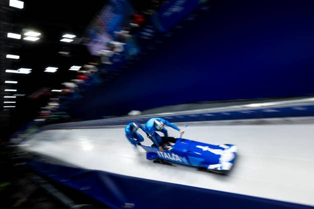 BAUMGARTNER Patrick, MIRCEA Robert (Italien) am Start, ITA, Olympische Spiele Milano Cortina 2026, Olympia, Zweierbob Herren, 17.02.2026 ITA, Olympische Spiele Milano Cortina 2026, Olympia, Zweierbob Herren, 17.02.2026 Cortina d Ampezzo *** BAUMGARTNER Patrick, MIRCEA Robert Italy at the start, ITA, Olympic Games Milano Cortina 2026, Olympia, two-man bobsleigh men, 17 02 2026 ITA, Olympic Games Milano Cortina 2026, Olympia, two-man bobsleigh men, 17 02 2026 Cortina d Ampezzo Copyright: xEibner-Pressefoto Memmlerx EP_MMR