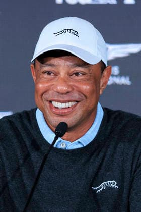 February 17, 2026, Pacific Palisades, California, USA: Tiger Woods during a press conference, PK, Pressekonferenz in preparation for the 2026 Genesis Invitational on Tuesday February 17, 2026 at the Riviera Country Club in Pacific Palisades, California. ARIANA RUIZ PI Pacific Palisades USA - ZUMAp124 20260217_zaa_p124_005 Copyright: xArianaxRuizx