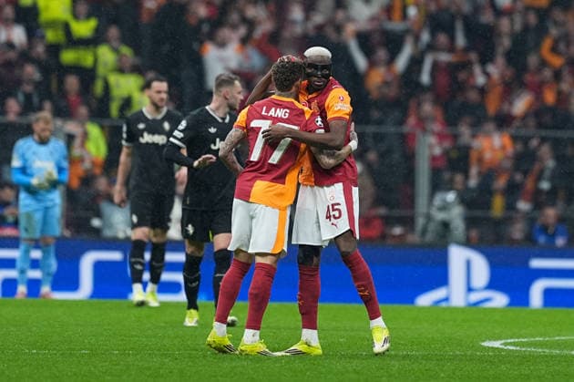 Galatasaray v Juventus - UEFA Champions League ISTANBUL, TURKIYE - FEBRUARY 17: Noa Lang (77) of Galatasaray celebrates after scoring a goal during the UEFA Champions League round of 16 play-off first-leg match between Juventus and Galatasaray at RAMS Park stadium in Istanbul, Turkiye on February 17, 2026. Adem Kutucu Anadolu Istanbul Turkey. Editorial use only. Please get in touch for any other usage.  Copyright: x2026xAnadoluxAdemxKutucux