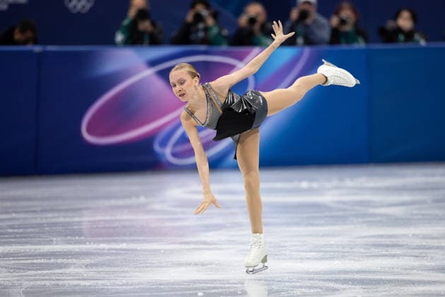 February 17, 2026, Milano, Lombardy, Italy: Iida Karhunen of Finland perform in the Women Figure skating, Eiskunstlauf Short Program during the 2026 Winter Olympics at the Milano Ice Skating Arena on Tuesday in Milano. Olympics 2026: Milano Cortina: Figure Skating WomenÃ¢â‚¬â ¢S  - ZUMAj89_ 20260217_oly_j89_007 Copyright: xPaulxKitagakixJr.x