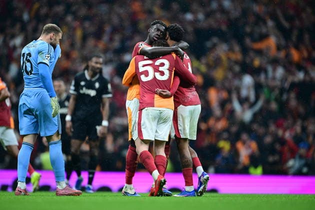 Galatasaray v Juventus - UEFA Champions League ISTANBUL, TURKIYE - FEBRUARY 17: Noa Lang (77) of Galatasaray celebrates after scoring a goal during the UEFA Champions League round of 16 play-off first-leg match between Juventus and Galatasaray at RAMS Park stadium in Istanbul, Turkiye on February 17, 2026. Abdulhamid Hosbas Anadolu Istanbul Turkey. Editorial use only. Please get in touch for any other usage.  Copyright: x2026xAnadoluxAbdulhamidxHosbasx