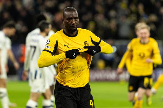 UEFA Champions League Borussia Dortmund Atalanta BC 17 02 2026 Borussia Dortmund celebrate the goal, 1 0 by Serhou Guirassy Borussia Dortmund, 9 UEFA Champions League Borussia Dortmund Atalanta BC Signal Iduna Park, Dortmund 17 02 2026 Copyright: xBEAUTIFULxSPORTS Buriakovx