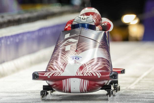Lat - Kalenda Jekabs - Miknis Matiss during the Olympic Winter Milano-Cortina 2026, Bobsleigh 2-man on February 17, 2026 at Cortina Sliding Centre in Cortina, Italy  Copyright: xLucianoxMariaxBisi IPAxSportx xipa-agency.netx xx IPA_71656785 IPA_Agency_IPA71656785