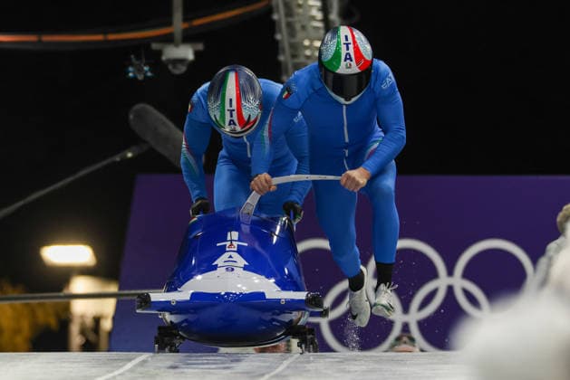 Ita - Baumgartner Patrick - Mircea Robert during the Olympic Winter Milano-Cortina 2026, Bobsleigh 2-man on February 17, 2026 at Cortina Sliding Centre in Cortina, Italy  Copyright: xLucianoxMariaxBisi IPAxSportx xipa-agency.netx xx IPA_71656870 IPA_Agency_IPA71656870