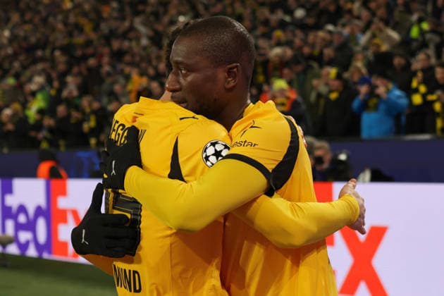 17 02 2026, xgrfx, Football UEFA Champions League, Borussia Dortmund Atalanta Bergamo v l Tor, Serhou Guirassy Borussia Dortmund DFL DFB REGULATIONS PROHIBIT ANY USE OF PHOTOGRAPHS as IMAGE SEQUENCES and or QUASI VIDEO Dortmund