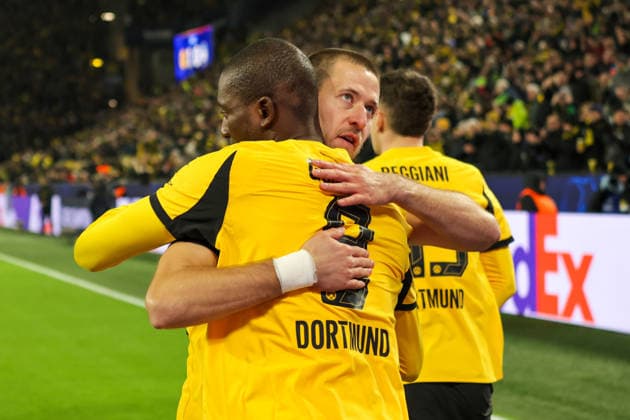 17 02 2026, xgrfx, Football UEFA Champions League, Borussia Dortmund Atalanta Bergamo v l Tor, Serhou Guirassy Borussia Dortmund DFL DFB REGULATIONS PROHIBIT ANY USE OF PHOTOGRAPHS as IMAGE SEQUENCES and or QUASI VIDEO Dortmund
