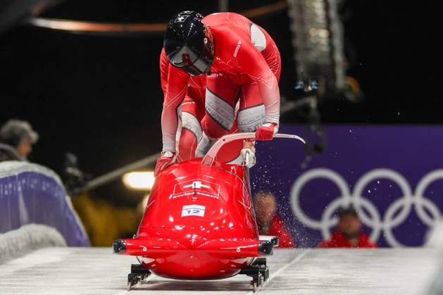 Sui - Follador Cedric - Rolli Luca during the Olympic Winter Milano-Cortina 2026, Bobsleigh 2-man on February 17, 2026 at Cortina Sliding Centre in Cortina, Italy  Copyright: xLucianoxMariaxBisi IPAxSportx xipa-agency.netx xx IPA_71657094 IPA_Agency_IPA71657094