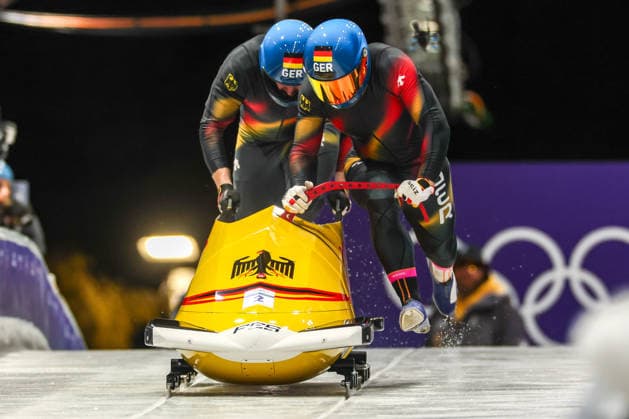 Ger - Friedrich Francesco - Schuller Alexander during the Olympic Winter Milano-Cortina 2026, Bobsleigh 2-man on February 17, 2026 at Cortina Sliding Centre in Cortina, Italy  Copyright: xLucianoxMariaxBisi IPAxSportx xipa-agency.netx xx IPA_71657104 IPA_Agency_IPA71657104