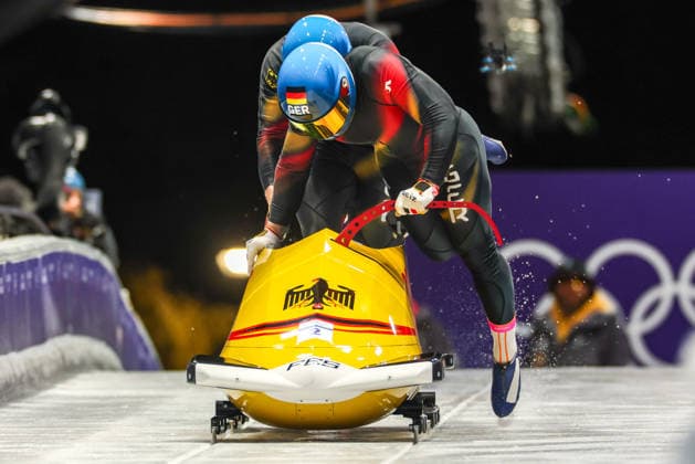 Ger - Friedrich Francesco - Schuller Alexander during the Olympic Winter Milano-Cortina 2026, Bobsleigh 2-man on February 17, 2026 at Cortina Sliding Centre in Cortina, Italy  Copyright: xLucianoxMariaxBisi IPAxSportx xipa-agency.netx xx IPA_71657107 IPA_Agency_IPA71657107
