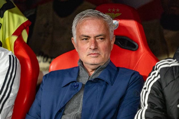 Jose Mourinho seen during Champions League play off game between SL Benfica and Real Madrid CF (Maciej Rogowski Ball Raw Images) Lisbon Estadio da Luz Portugal Copyright: xMaciejxRogowskix ROG_BENvsRMA-56