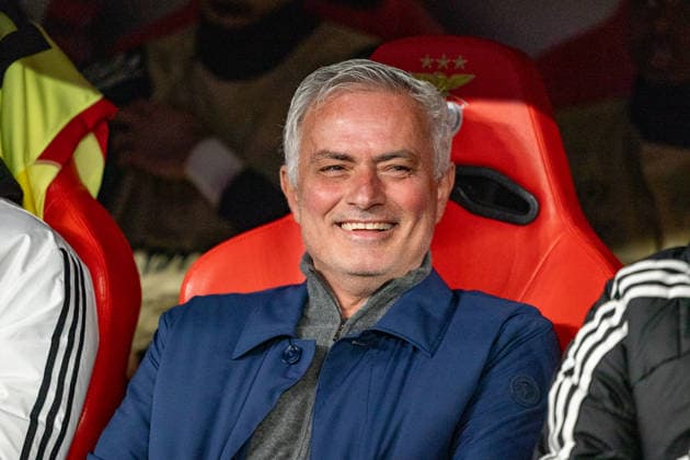 Jose Mourinho seen during Champions League play off game between SL Benfica and Real Madrid CF (Maciej Rogowski Ball Raw Images) Lisbon Estadio da Luz Portugal Copyright: xMaciejxRogowskix ROG_BENvsRMA-58