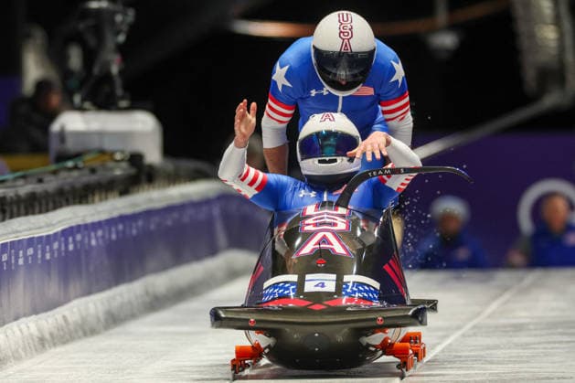 GIOCHI OLIMPICI - Olimpiadi Invernali Milano-Cortina 2026 - Bobsleigh 2-man Usa - Del Duca Frankie - Williamson Joshua during the Olympic Winter Milano-Cortina 2026, Bobsleigh 2-man on February 17, 2026 at Cortina Sliding Centre in Cortina, Italy Cortina D Ampezzo Italy  Copyright: xIPAxSport ABACAx