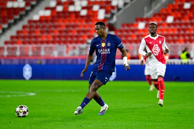 FOOTBALL : AS Monaco VS Paris Saint-Germain - UEFA Champions League - 17 02 2026 Willian Pacho (PSG) - UEFA Champions League match between AS Monaco and Paris Saint Germain on February 17, 2026 at the Louis II Stadium in Monaco. MonacoMonaco  Copyright: xWilliamxCannarellax
