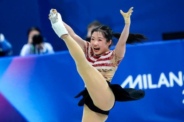 Ami Nakai of Japan performs during the Women s Single Skating Short Program at the Milano Figure skating, Eiskunstlauf Stadium in Milan, Italy on Tuesday, February 17, 2026.  OLY20260217134 RICHARDxELLIS