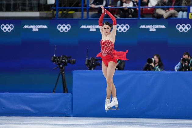 Milano Cortina 2026 Winter Olympics MILAN, ITALY - FEBRUARY 17: Julia Sauter of Romania performs during the Women s Single Skating Short Program in the Figure skating, Eiskunstlauf at the Milano Cortina 2026 Winter Olympic Games, Olympische Spiele, Olympia, OS at Milano Ice Skating Arena on February 17, 2026 in Milan, Italy. Cemal Yurttas Anadolu Milan Italy. Editorial use only. Please get in touch for any other usage.  Copyright: x2026xAnadoluxCemalxYurttasx