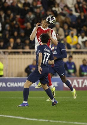 Vanderson of AS Monaco during the Uefa Champions League, season 2025 2026, first leg play-off, football match between AS Monaco and FC Paris Saint-Germain on 17 February 2026 at Stade Louis II, Monaco. Photo Nderim Kaceli  Copyright: xNderimxKaceli IPAxSportx xipa-agency.netx xx IPA_71657955 IPA_Agency_IPA71657955