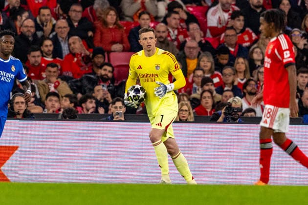 Anatoliy Trubin seen during Champions League play off game between SL Benfica and Real Madrid CF (Maciej Rogowski Ball Raw Images) Lisbon Estadio da Luz Portugal Copyright: xMaciejxRogowskix ROG_BENvsRMA-113