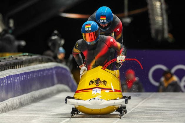 GIOCHI OLIMPICI - Olimpiadi Invernali Milano-Cortina 2026 - Bobsleigh 2-man Ger - Friedrich Francesco - Schuller Alexander during the Olympic Winter Milano-Cortina 2026, Bobsleigh 2-man on February 17, 2026 at Cortina Sliding Centre in Cortina, Italy Cortina D Ampezzo Italy  Copyright: xIPAxSport ABACAx