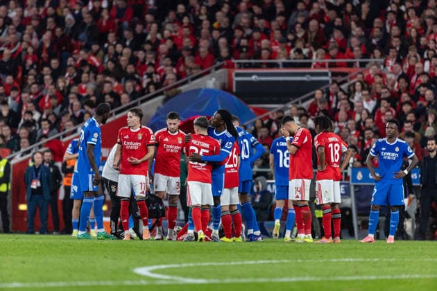 Otamendi (SL Benfica) in action during the match between SL Benfica and Real Madrid , valid for UEFA Champions League 2025 2026 at Estadio do Lisboa Benfica on 17 February 2026. Lisbon Estadio do Sport Lisboa Benfica Lisbon Portugal Copyright: xIMAGOx xPRIMExSPORTSxIMAGESx xFILIPExOLIVEIRAx