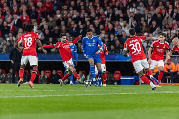 Kylian Mbappe ( Real Madrid ) in action during the match between SL Benfica and Real Madrid , valid for UEFA Champions League 2025 2026 at Estadio do Lisboa Benfica on 17 February 2026. Lisbon Estadio do Sport Lisboa Benfica Lisbon Portugal Copyright: xIMAGOx xPRIMExSPORTSxIMAGESx xFILIPExOLIVEIRAx