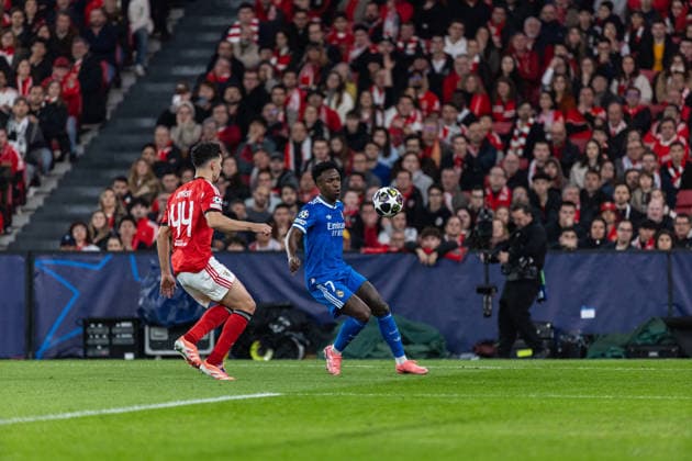 Vinicius Junior ( Real Madrid ) in action during the match between SL Benfica and Real Madrid , valid for UEFA Champions League 2025 2026 at Estadio do Lisboa Benfica on 17 February 2026. Lisbon Estadio do Sport Lisboa Benfica Lisbon Portugal Copyright: xIMAGOx xPRIMExSPORTSxIMAGESx xFILIPExOLIVEIRAx