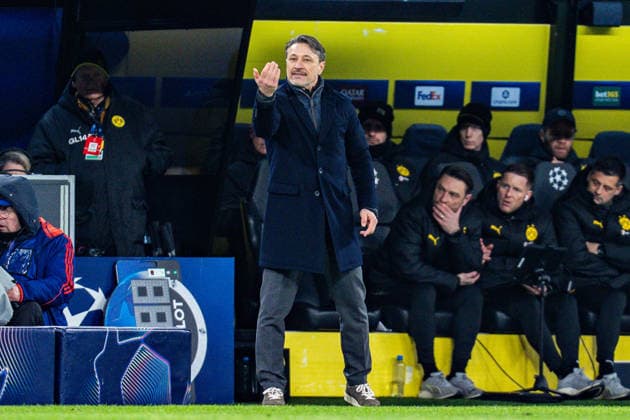 17 02 2026, Borussia Dortmund vs Atalanta Bergamo, UEFA Champions League, Playoffs Niko Kovac Borussia Dortmund, Trainer Regulations prohibit any use of photographs as image sequences and or quasi video Copyright: xBahhoxKarax