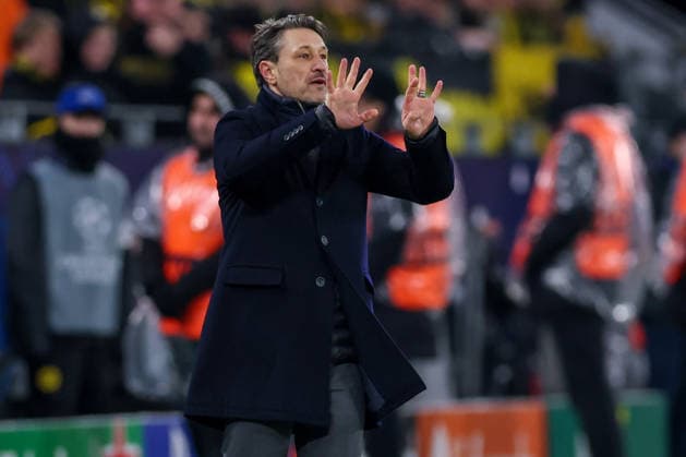 17 02 2026, Football, UEFA Champions League, Borussia Dortmund Atalanta Bergamo, BVB Stadion, Play Offs first leg, Season 2025 2026 Head coach Niko Kovac BVB hc wildly gesticulating on the sidelines Regulations prohibit any use of photographs as image sequences and or quasi video North Rhine-Westphalia Germany