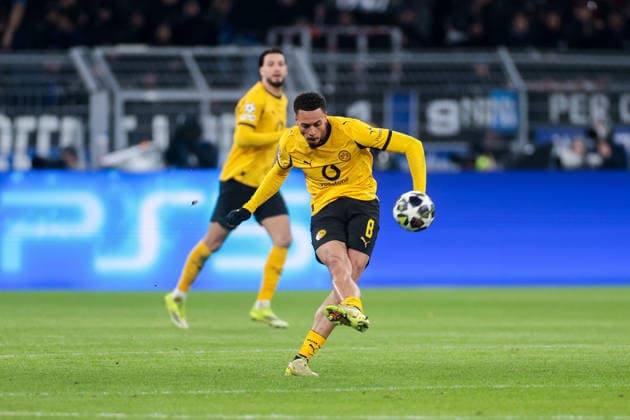 17 02 2026, Football, Season 2025 2026, UEFA Champions League, Play Offs, Round 1, Borussia Dortmund Atalanta Bergamo, Felix Nmecha Borussia Dortmund , Dortmund Signal Iduna Park NRW Germany xRHR PHOTO DEx Copyright: DennisxEwert RHR-FOTOx RHR-FOTO DE