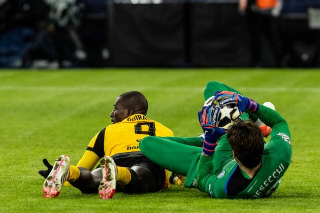 UEFA Champions League Borussia Dortmund Atalanta BC 17 02 2026 Serhou Guirassy Borussia Dortmund, 9 , Marco Carnesecchi Atalanta BC, 29 UEFA Champions League Borussia Dortmund Atalanta BC Signal Iduna Park, Dortmund 17 02 2026 Copyright: xBEAUTIFULxSPORTS Buriakovx