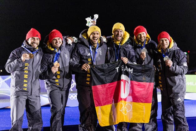 Milano Cortina 2026, bobsleigh, men, doubles, gold, silver and bronze for Team Germany