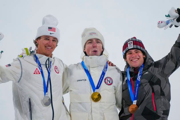 Winter Olympics in Milan Cortina 2026 Livigno, Italy 20260217. The podium from left. Mac Forehand from the USA with silver, Tormod Frostad with gold and Matej Svancer from Austria with bronze after the men s freeski Big Air in Livigno during the Winter Olympics in Milano Cortina 2026. Photo: Cornelius Poppe NTB Livigno Italy EDITORIAL USE ONLY. RESTRICTED USE FOR BETTING COMPANIES Ref:_SPOnTd8CV99o8k.jpg *** Winter Olympics in Milan Cortina 2026 Livigno, Italy 20260217 The podium from left Mac Forehand from the USA with silver, Tormod Frostad with gold and Matej Svancer from Austria with bronze after the men s freeski Big Air in Livigno during the Winter Olympics in Milano Cortina 2026 Photo Cornelius Poppe NTB Livigno Italy EDITORIAL USE ONLY RESTRICTED USE FOR BETTING COMPANIES  Copyright: xCorneliusxPoppex xNTBx