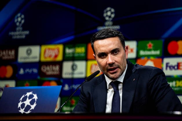DORTMUND, GERMANY - FEBRUARY 17: Atalanta BC head coach Raffaele Palladino attends a press conference, PK, Pressekonferenz after the UEFA Champions League 2025 26 League Knockout Play-off First Leg match between Borussia Dortmund and Atalanta BC at BVB Stadion Dortmund on February 17, 2026 in Dortmund, Germany. (Photo by Rene Nijhuis) SPO  Copyright: xRenexNijhuis