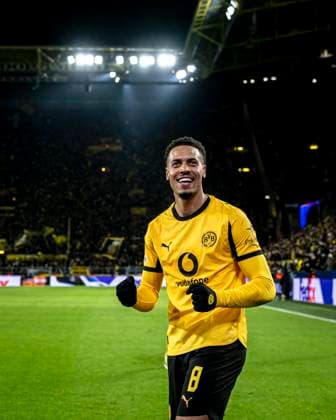 Borussia Dortmund midfielder Felix Nmecha, during the match Borussia Dortmund vs Atalanta BC at the BVB Stadion Dortmund for the Champions League KO play offs 1st leg season 2025 2026 in DORTMUND, Germany on 17 february 2026 Photo by Stefan Koops EYE4IMAGES DeFodi Images