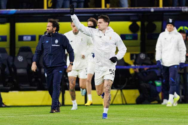 Nicola Zalewski seen during Champions League play off game between teams of Borussia Dortmund and Atalanta Bergamo (Ernest Kolodziej Ball Raw Images) Dortmund Signal Iduna Park Germany Copyright: xErnestxKolodziejx ernestkolodziej_borussia_atalanta_2526_OL_1135