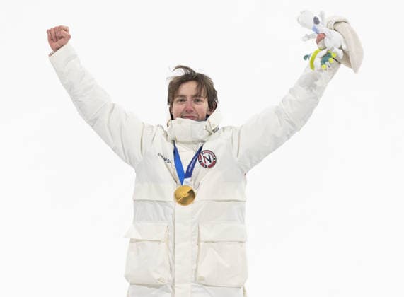 OLYMPICS - Winter Olympic Games, Olympische Spiele, Olympia, OS Milano Cortina 2026 LIVIGNO,ITALY,17.FEB.26 - OLYMPICS, SNOWBOARD - Winter Olympic Games Milano Cortina 2026, slopestyle, women, final, medal ceremony. Image shows Tormod Frostad (NOR). Keywords: medal.  GEPAxpictures xWolfgangxGrebien