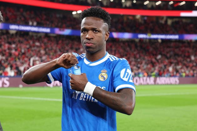 FBL UEFA Champions League 2025 26 SL Benfica Real Madrid Vinicius Junior Real Madrid before UEFA Champions League 2025 26 KO play offs match between Sport Lisboa e Benfica and Real Madrid at Estadio da Luz on Thursday 17 February 2026 in Lisbon, Portugal Copyright: JoaquimxFerreira