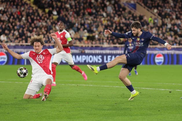Khvicha Kvaratskhelia ( 7 - FC Paris Saint-Germain) shot during AS Monaco vs PSG, UEFA Champions League football match in Monaco, Principality of Monaco, February 17 2026  Copyright: xNicolaxMastronardi IPAxSportx xipa-agency.netx xx IPA_71667995 IPA_Agency_IPA71667995
