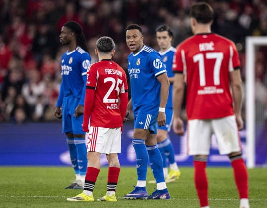 LISBON, PORTUGAL - FEBRUARY 17: <<enter caption here>> during the UEFA Champions League 2025 26 League Knockout Play-off First Leg match between SL Benfica and Real Madrid C.F. at Estadio do SL Benfica on February 17, 2026 in Lisbon, Portugal. (Photo by Ricardo Nogueira Sports Press Photo )  Copyright: xRicardoxNogueira SportsxPressxPhx Sportspressphoto_SPR93941